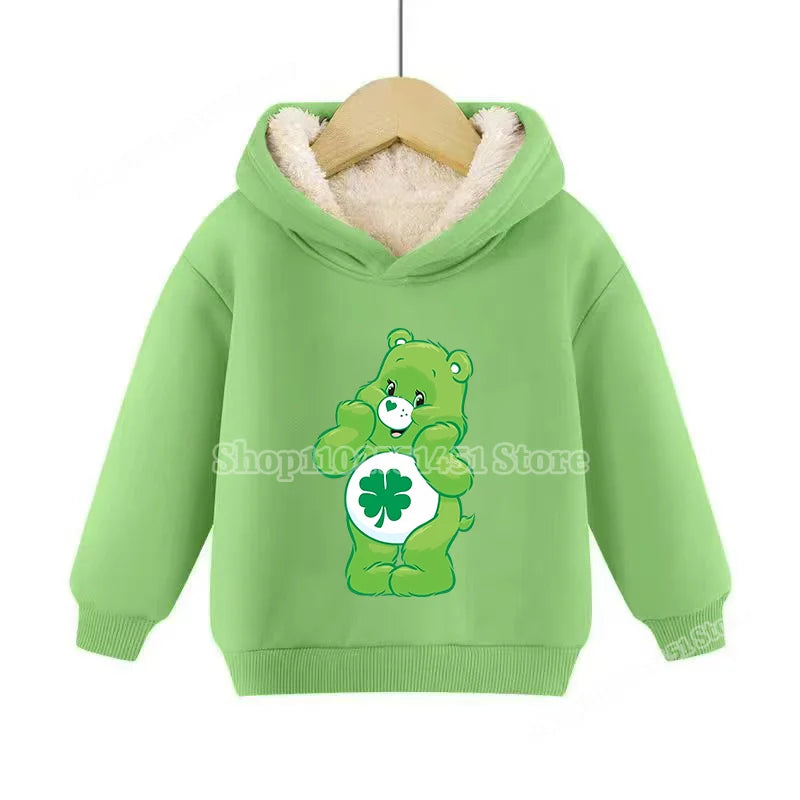 Care Bear Print Fleece Hoodie