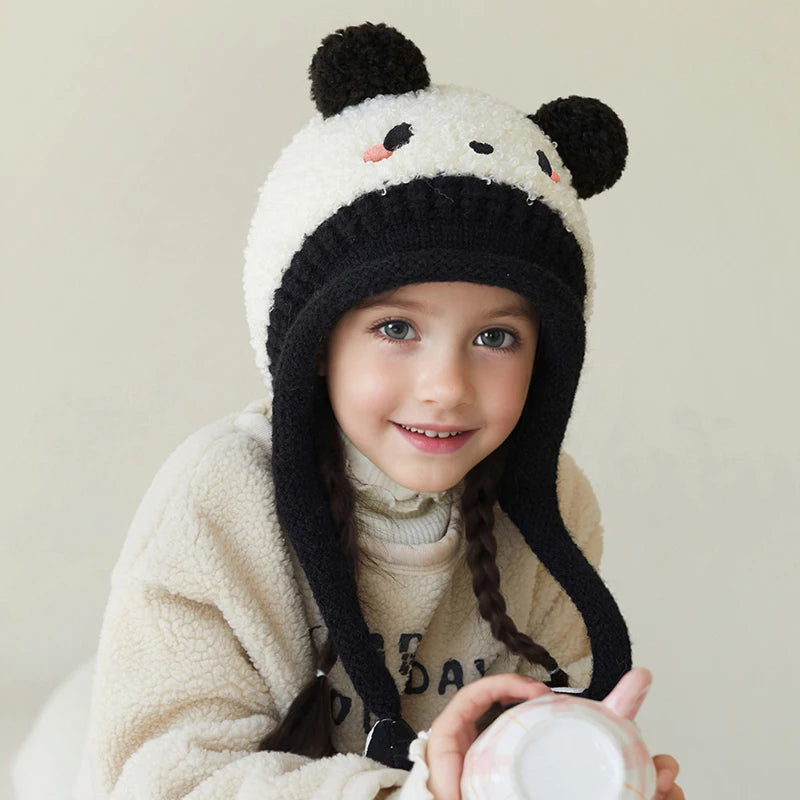 Kids Winter Hat With Cotton Fleece Lining