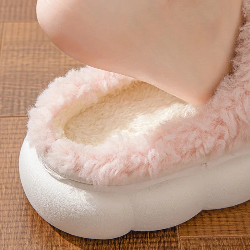 Cute Bow Plush lndoor Slippers