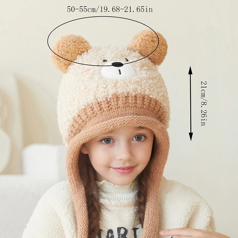 Kids Winter Hat With Cotton Fleece Lining