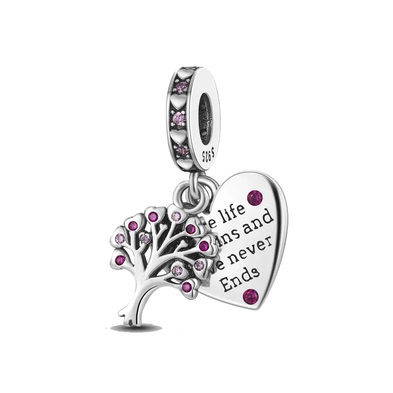 925 Sterling Silver Mothers Day Bracelet Charms