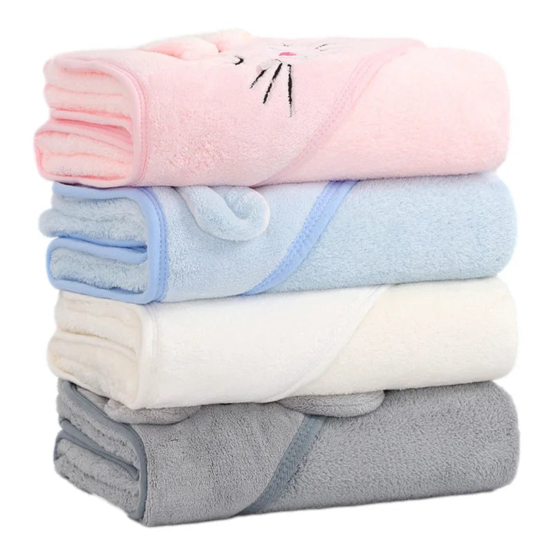 Cute Soft Newborn Hooded Towel