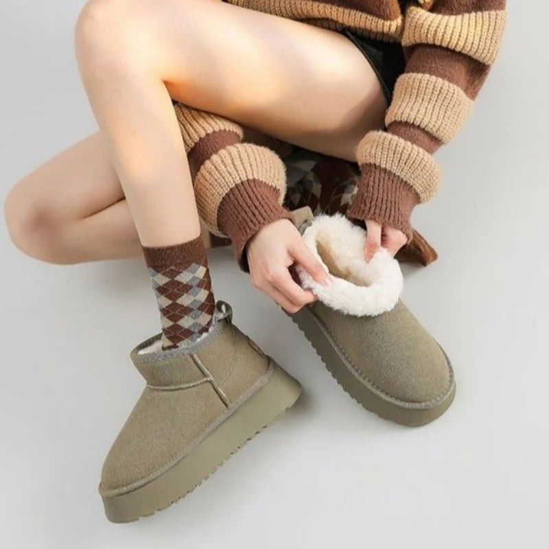 Ladies Warm Slipper Boots