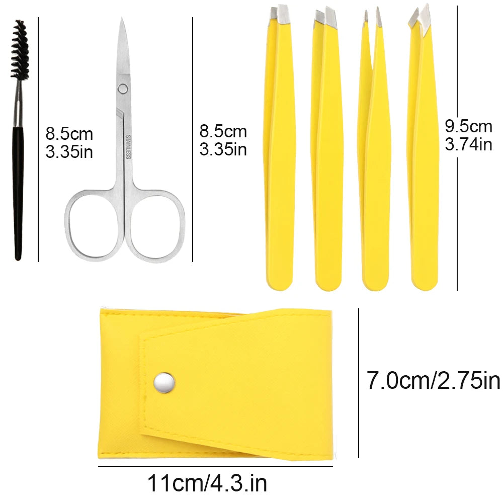 4/6Pcs Hair Removal Tweezer Set