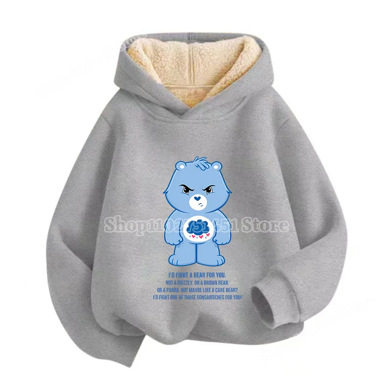 Care Bear Print Fleece Hoodie