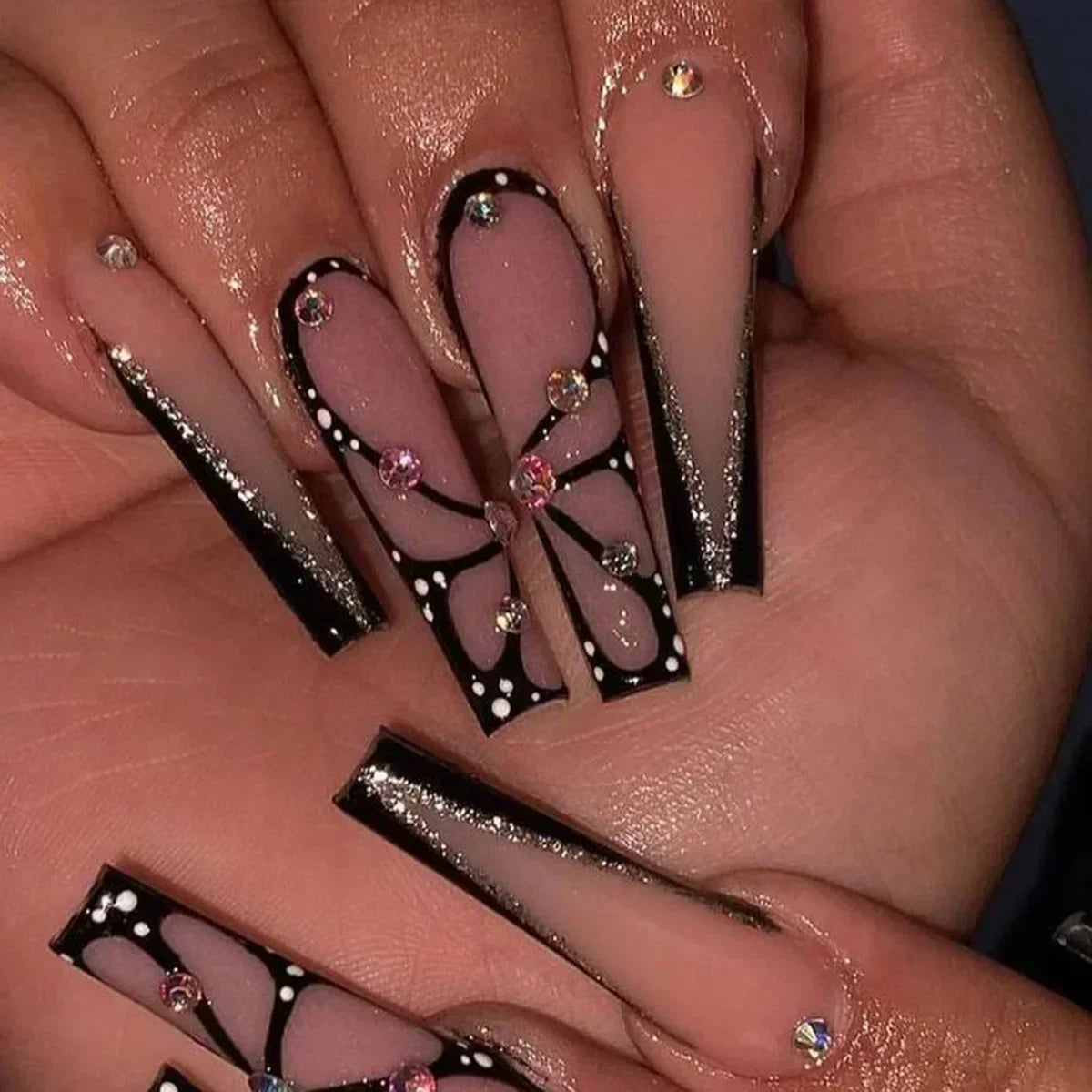 24Pcs Long Ballet Style False Nails