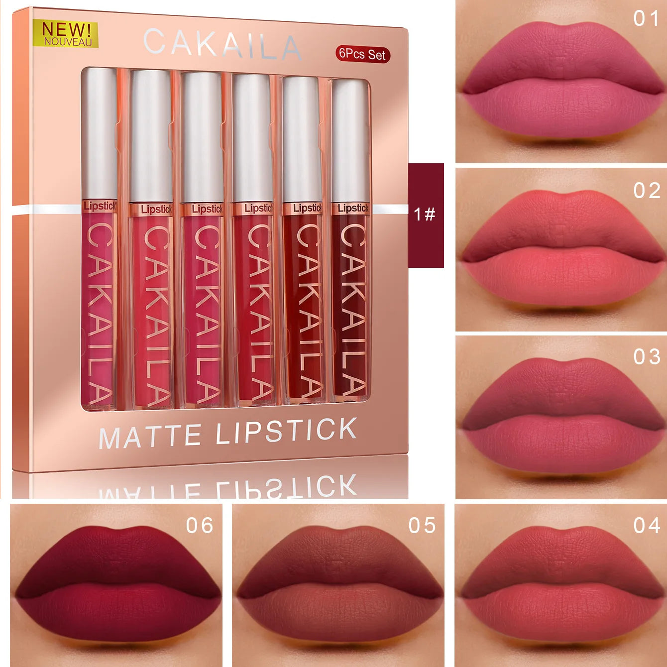 Waterproof Matte Lipstick Set