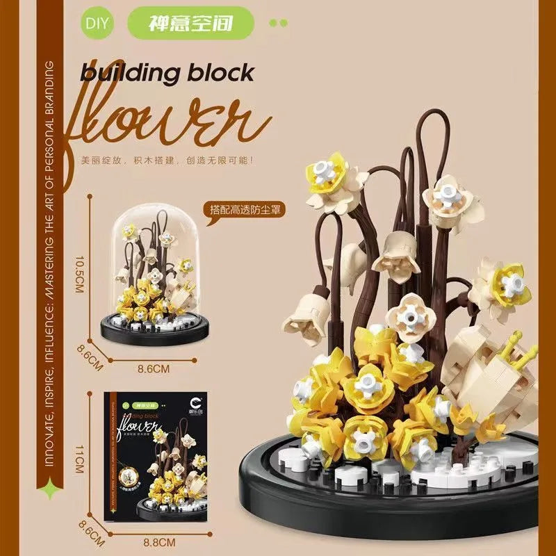 Potted Micro Block Flower & Succulent Sets