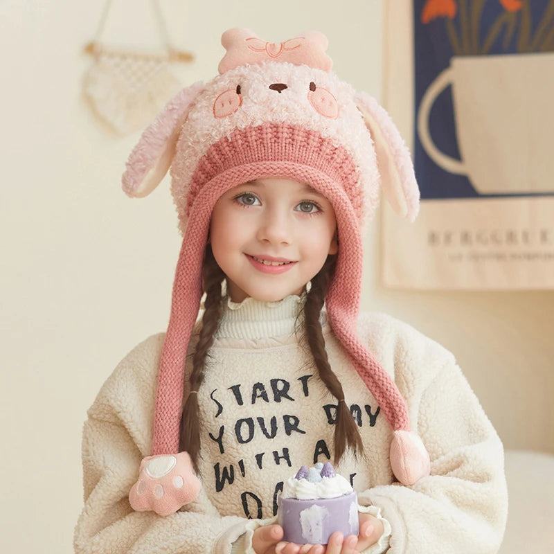 Kids Winter Hat With Cotton Fleece Lining