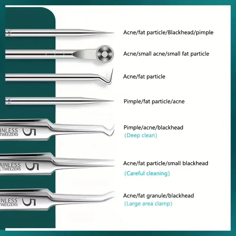 8 PCS Stainless Steel Acne Tools