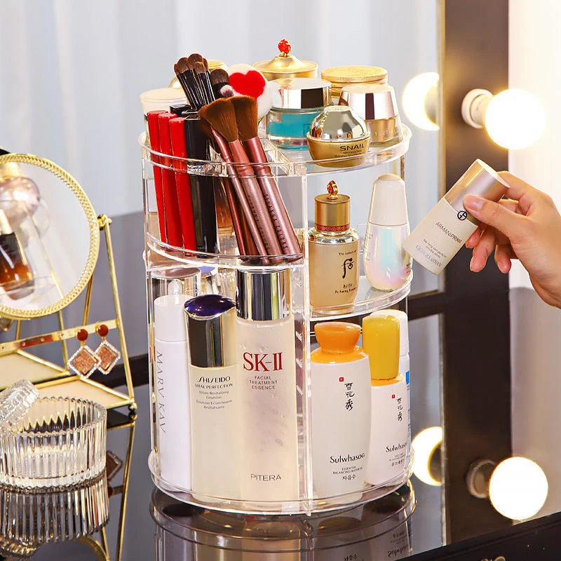 360 Rotating Cosmetic Storage Rack