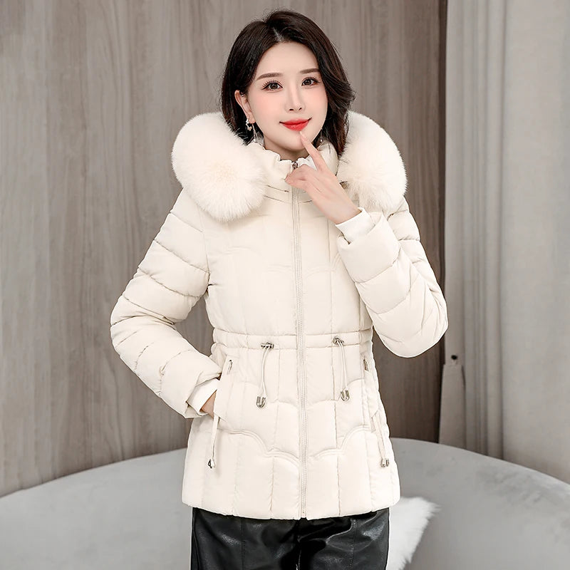 Ladies Hooded Winter Parka Coat