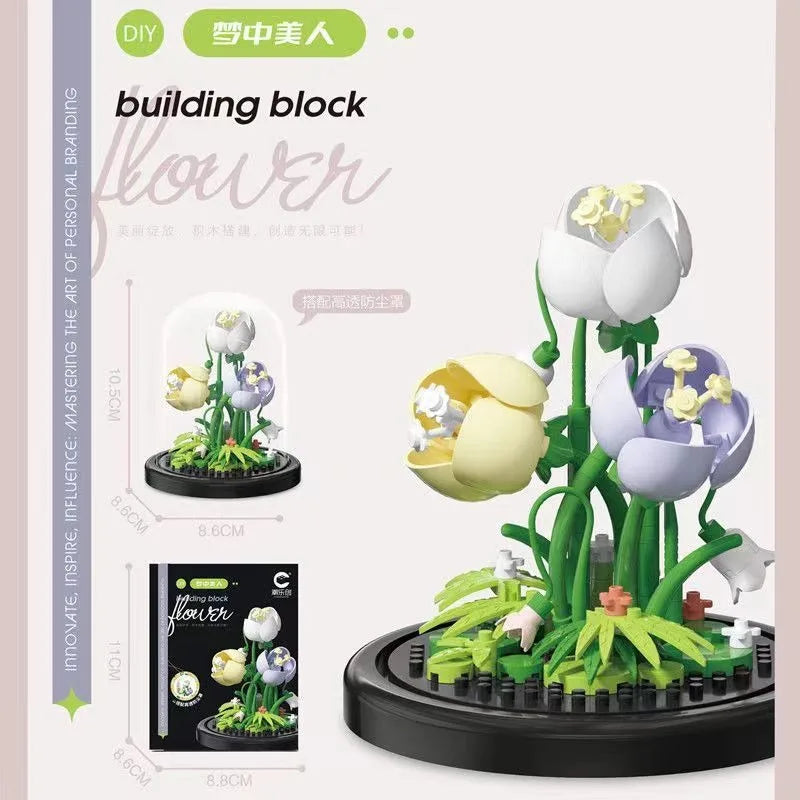 Potted Micro Block Flower & Succulent Sets