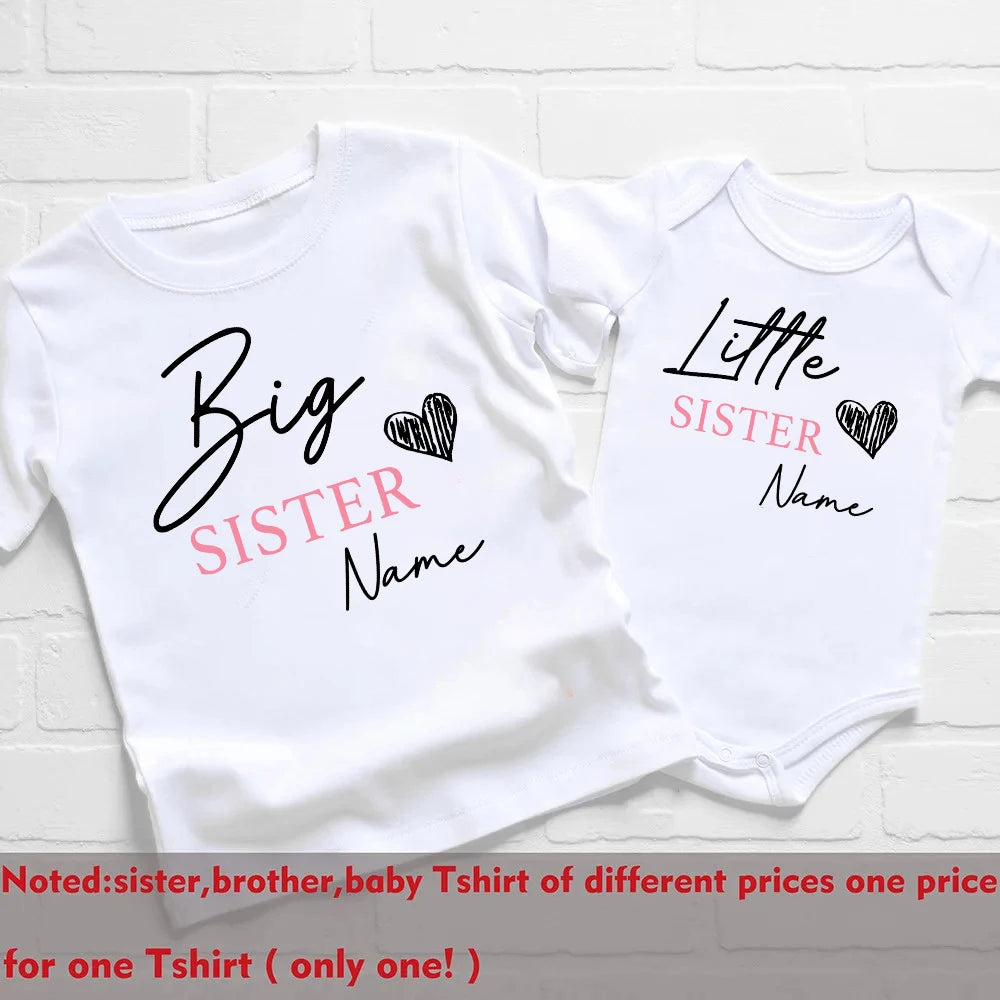 Personalised Big Brother Little Sister Matching Shirt/ Bodysuit