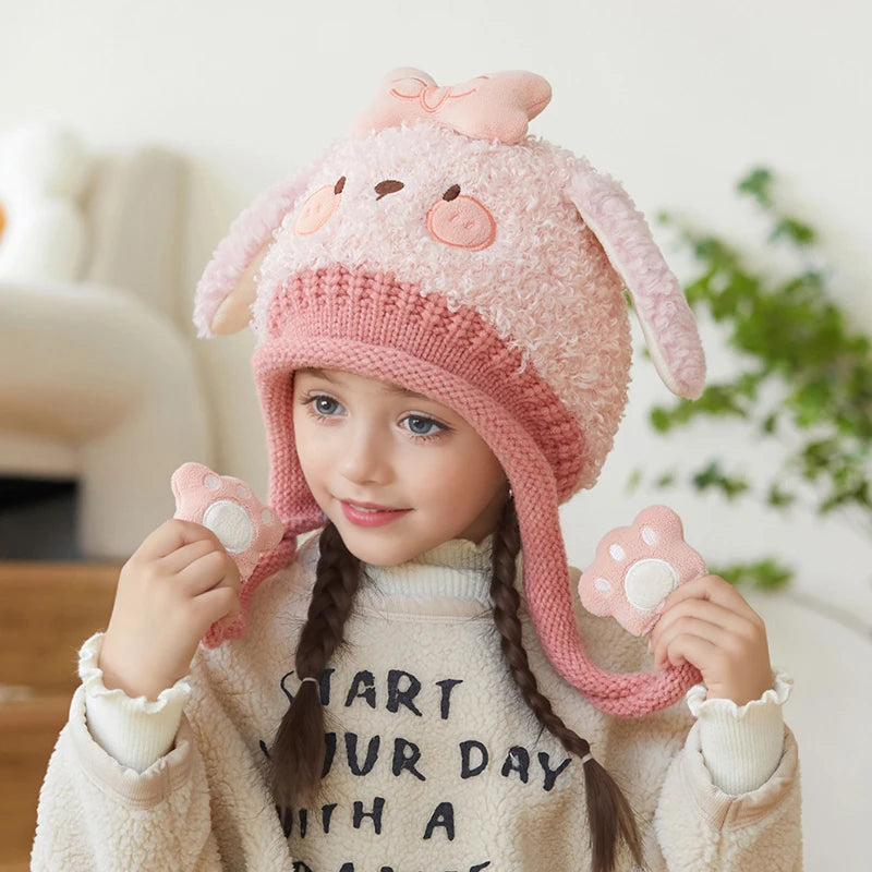 Kids Winter Hat With Cotton Fleece Lining