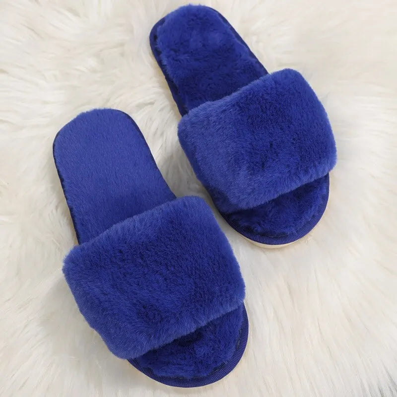 Fluffy Flat Slippers