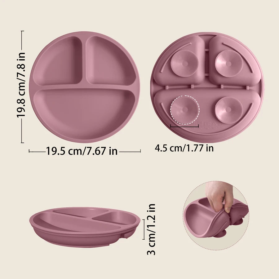 BPA Free Suction Silicone Feeding Plate