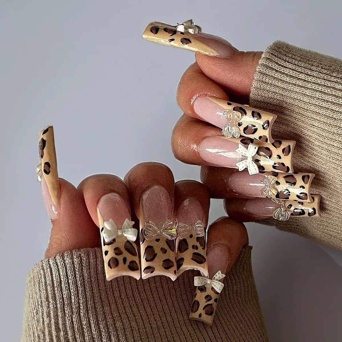 24Pcs Long Ballet Style False Nails