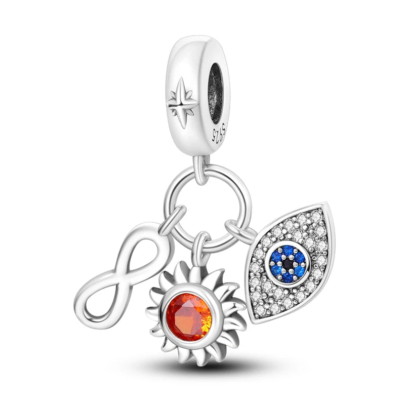 925 Sterling Silver Mothers Day Bracelet Charms