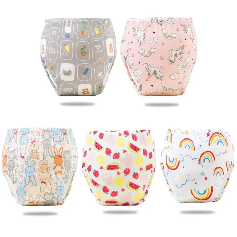 5PC Washable Waterproof Cotton Potty Training Pants