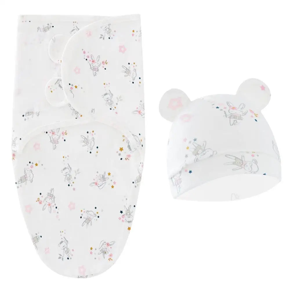 Cute Swaddle Blanket For Newborns With Matching Hat