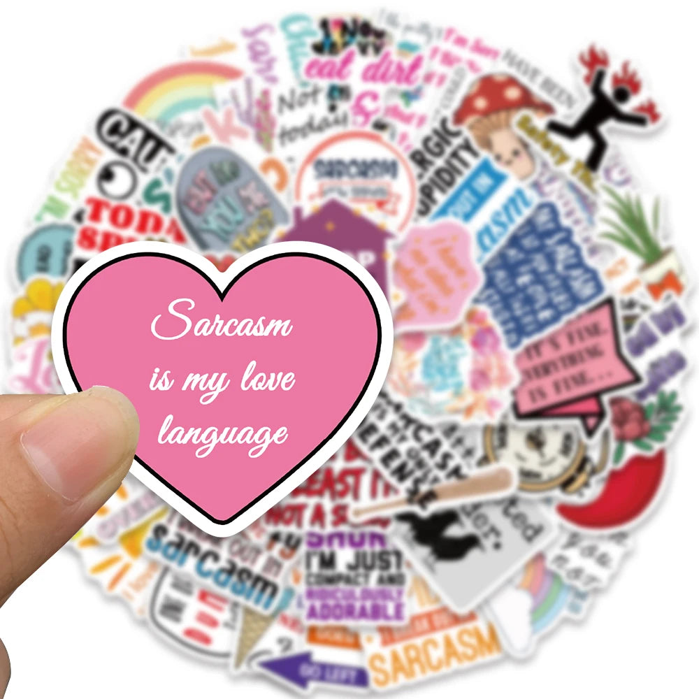 50PCS Funny Snarky Sarcastic Phrase Stickers