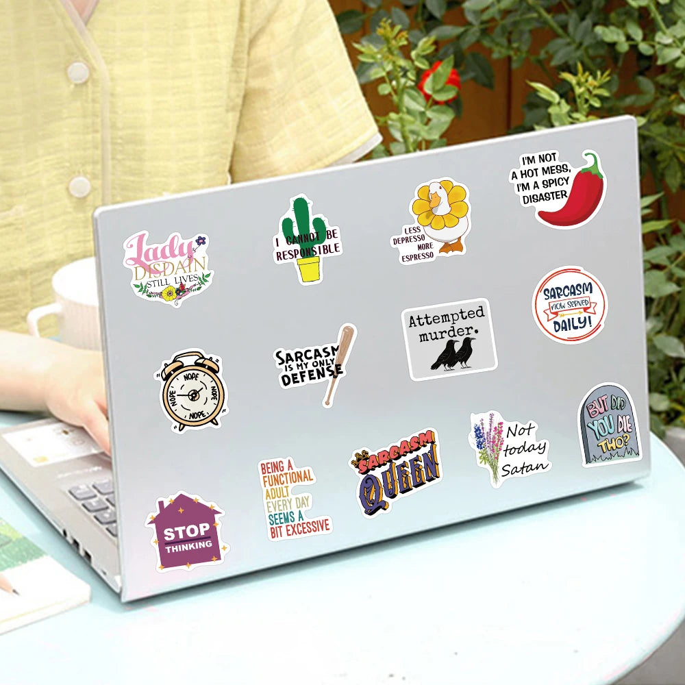 50PCS Funny Snarky Sarcastic Phrase Stickers