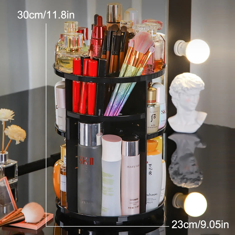 360 Rotating Cosmetic Storage Rack