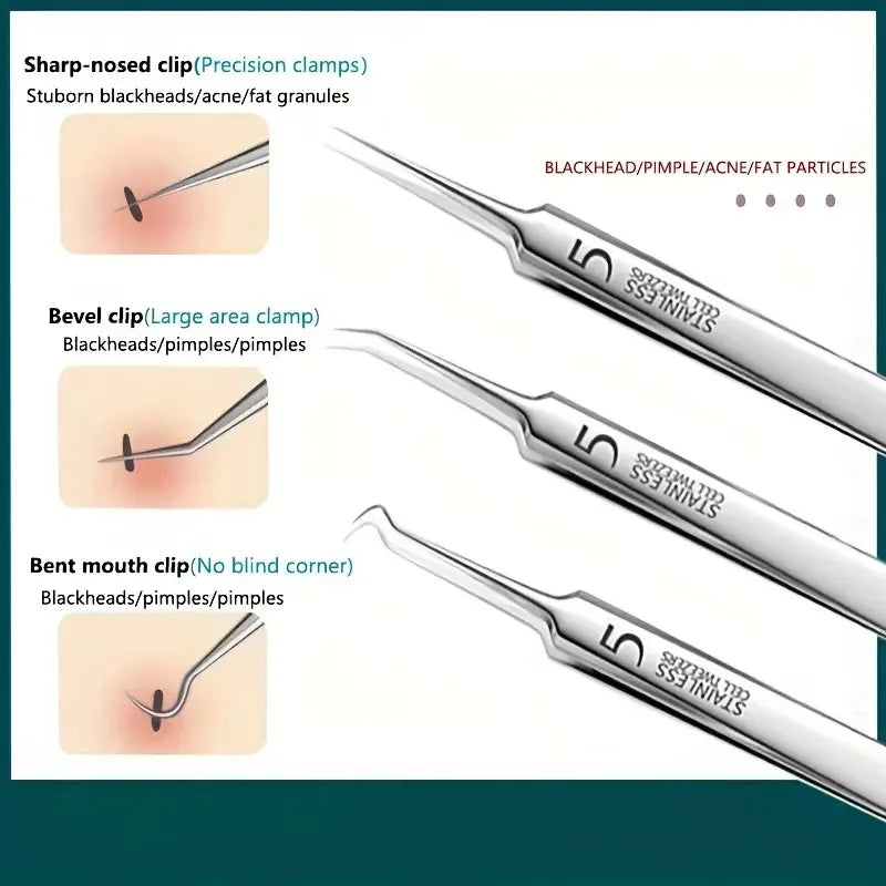 8 PCS Stainless Steel Acne Tools