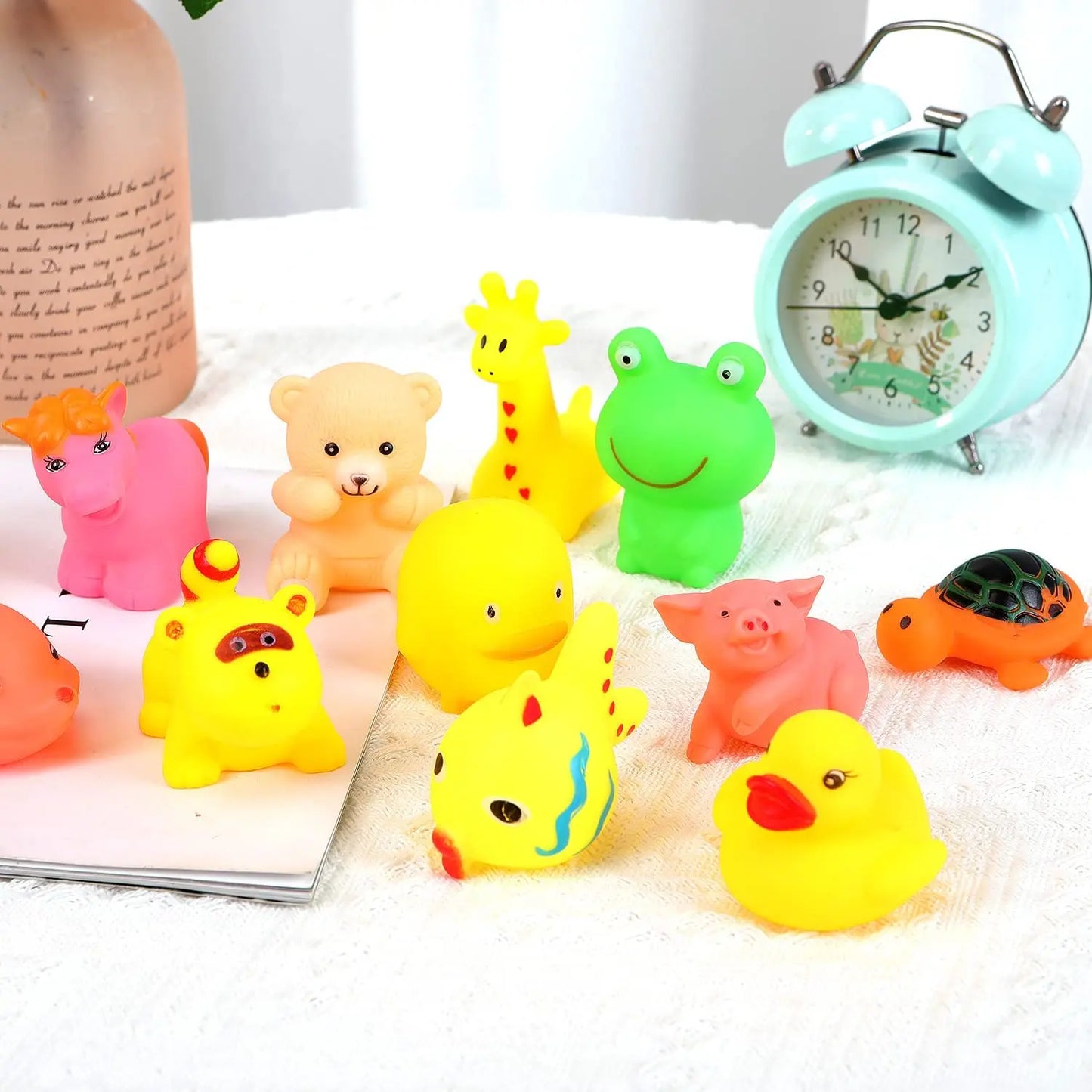 13pcs Cute Rubber Animal Bath Toys
