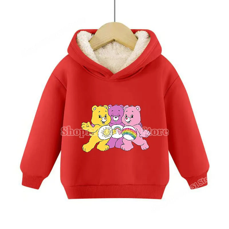 Care Bear Print Fleece Hoodie
