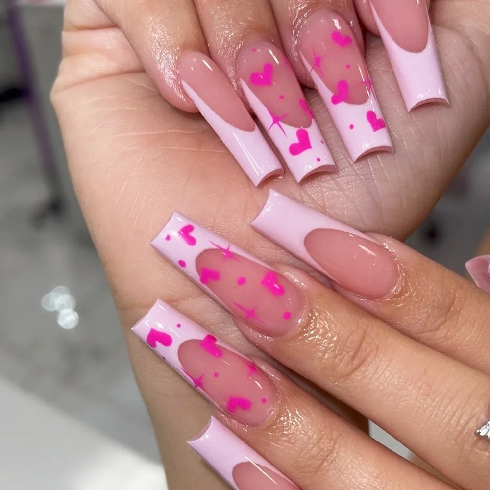 24Pcs Long Ballet Style False Nails