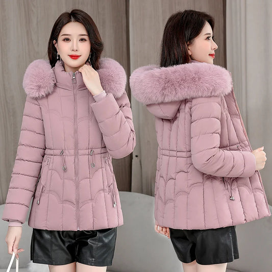 Ladies Hooded Winter Parka Coat