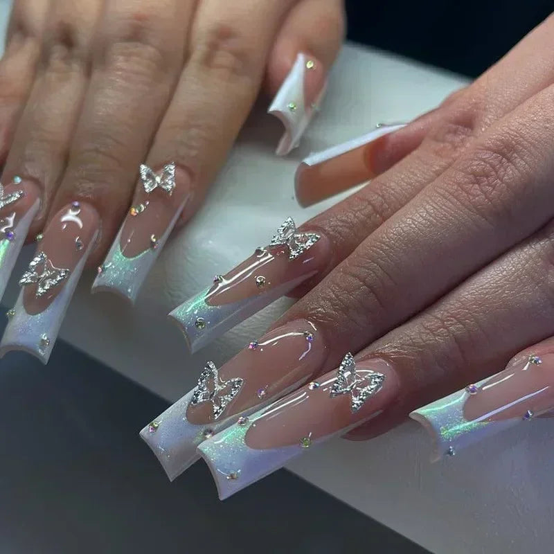 24Pcs Long Ballet Style False Nails