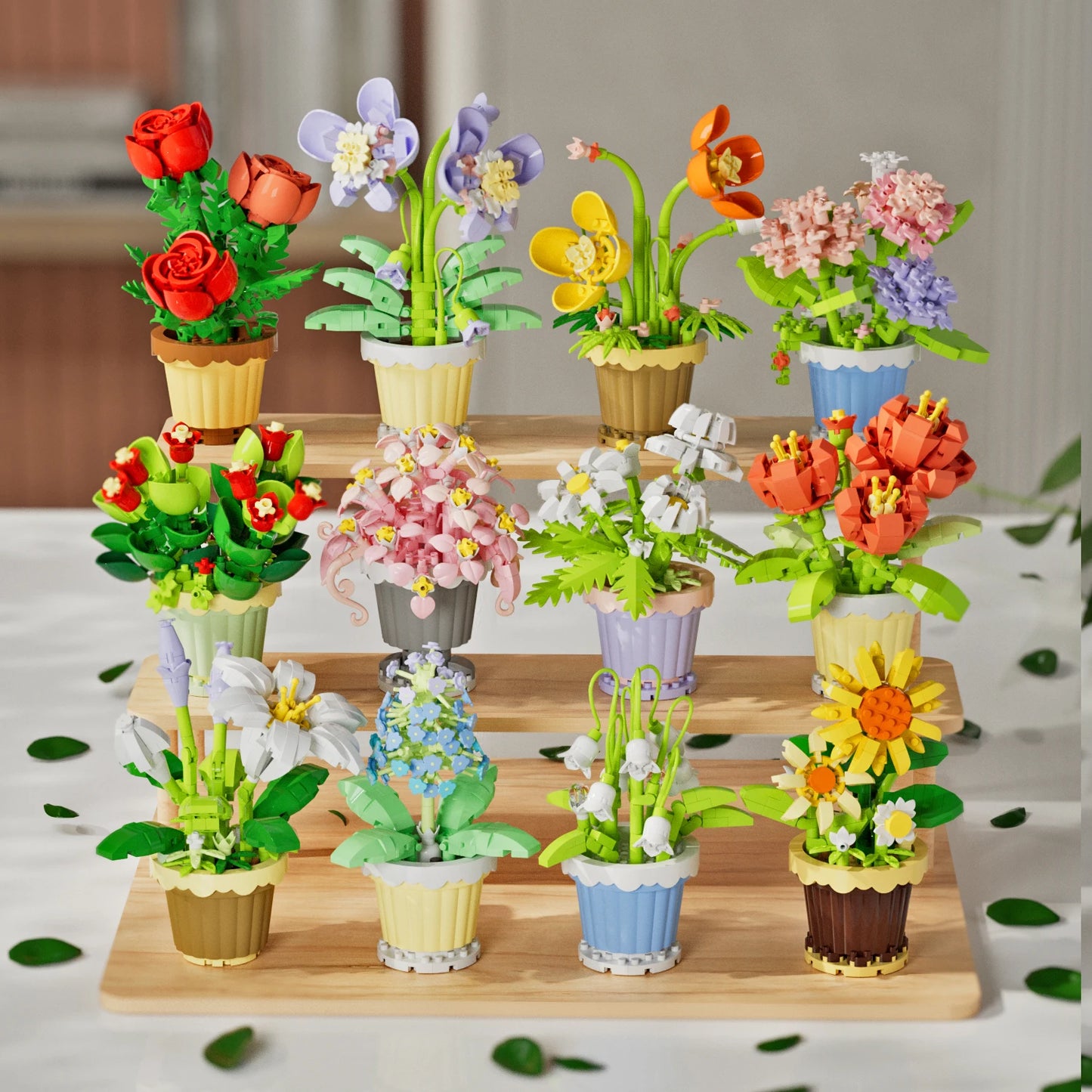 Micro Block Potted Flower & Succulent Sets