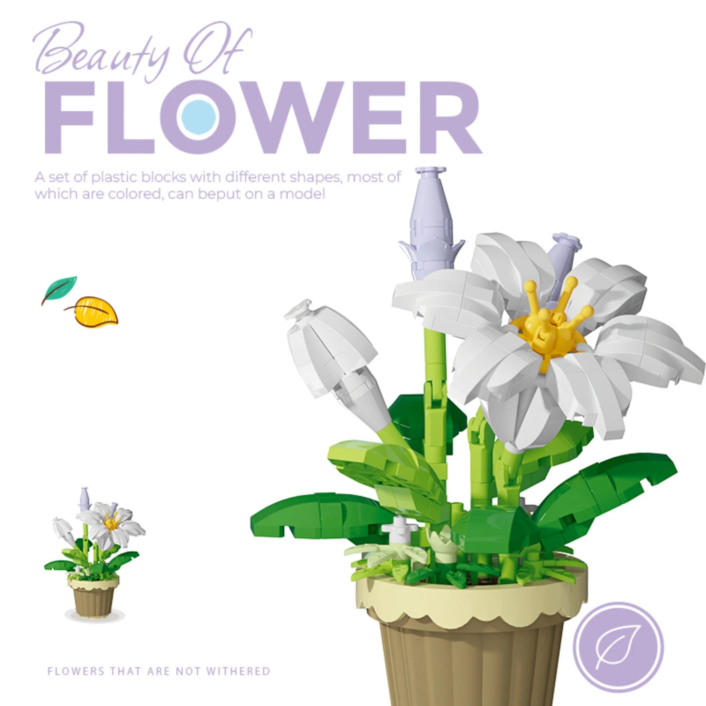 Micro Block Potted Flower & Succulent Sets