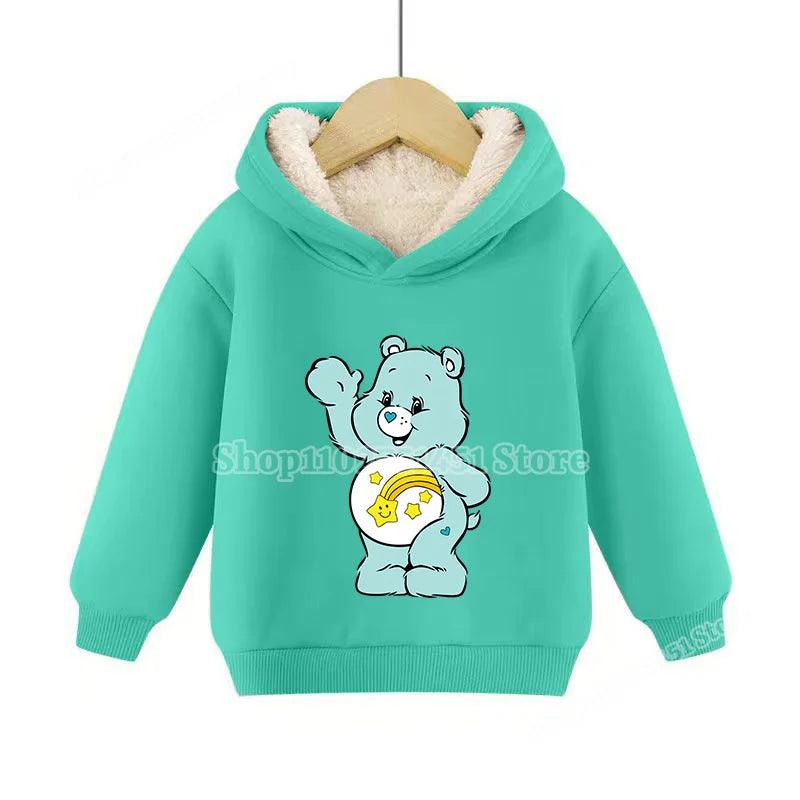 Care Bear Print Fleece Hoodie