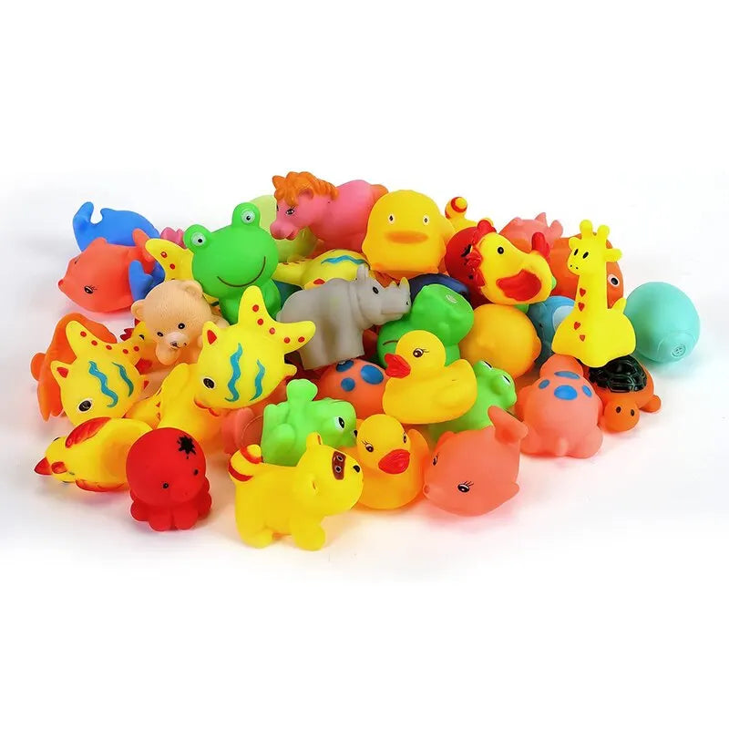 13pcs Cute Rubber Animal Bath Toys