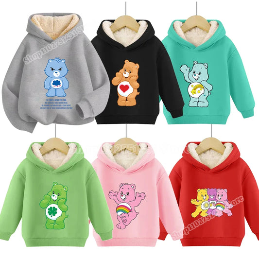 Care Bear Print Fleece Hoodie