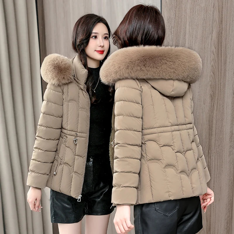 Ladies Hooded Winter Parka Coat