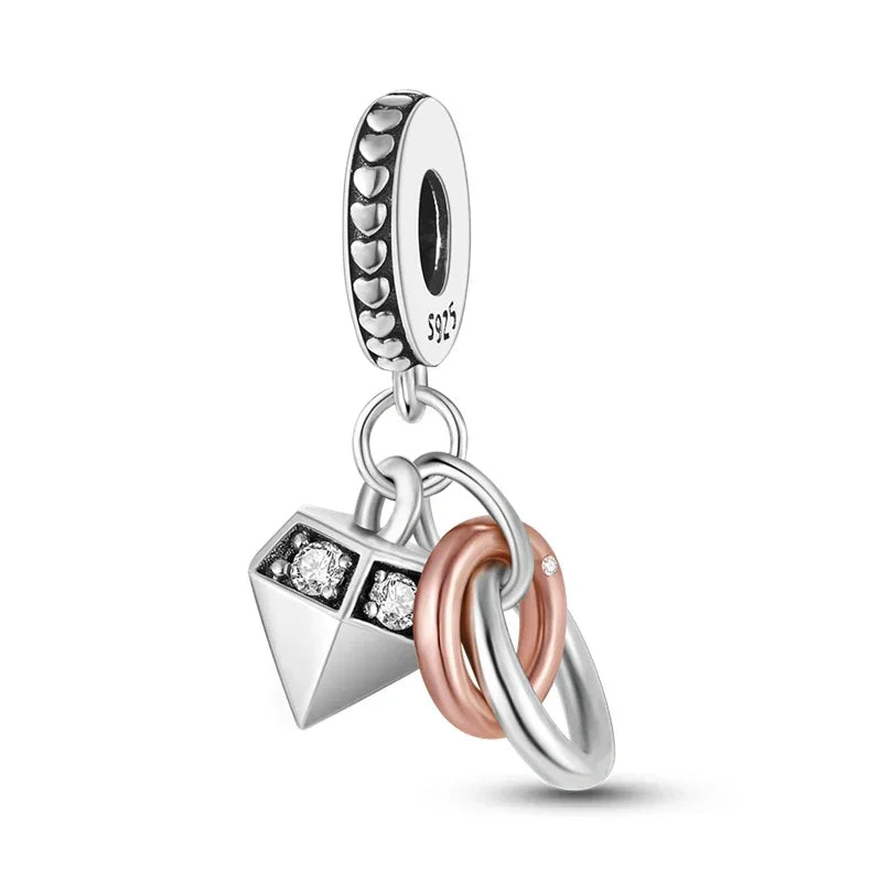 925 Sterling Silver Mothers Day Bracelet Charms