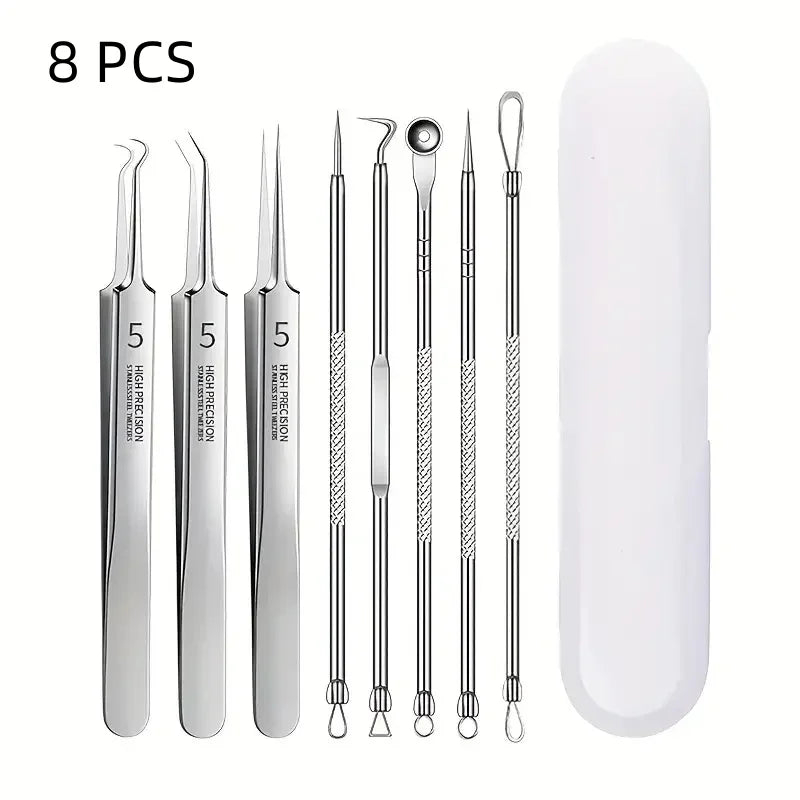 8 PCS Stainless Steel Acne Tools
