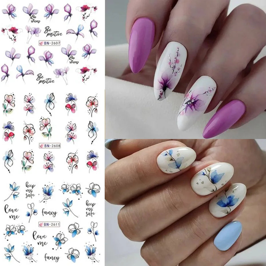 12 PCs Nail Sticker Set