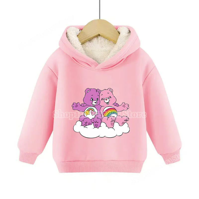 Care Bear Print Fleece Hoodie