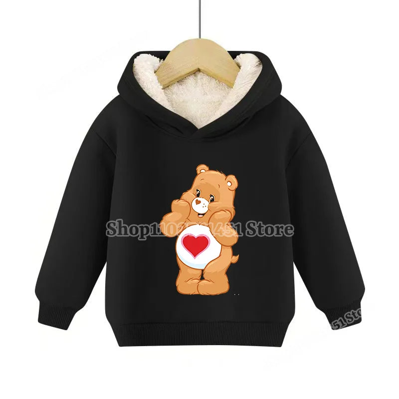 Care Bear Print Fleece Hoodie