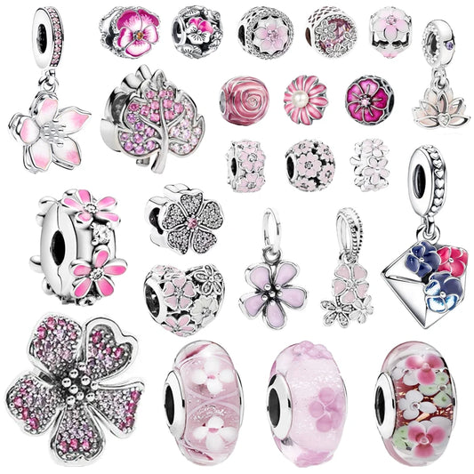 Pink Flowers Series Cherry Blossom Charms