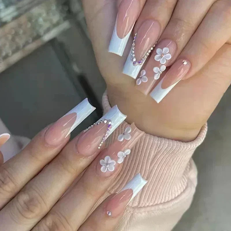24Pcs Long Ballet Style False Nails